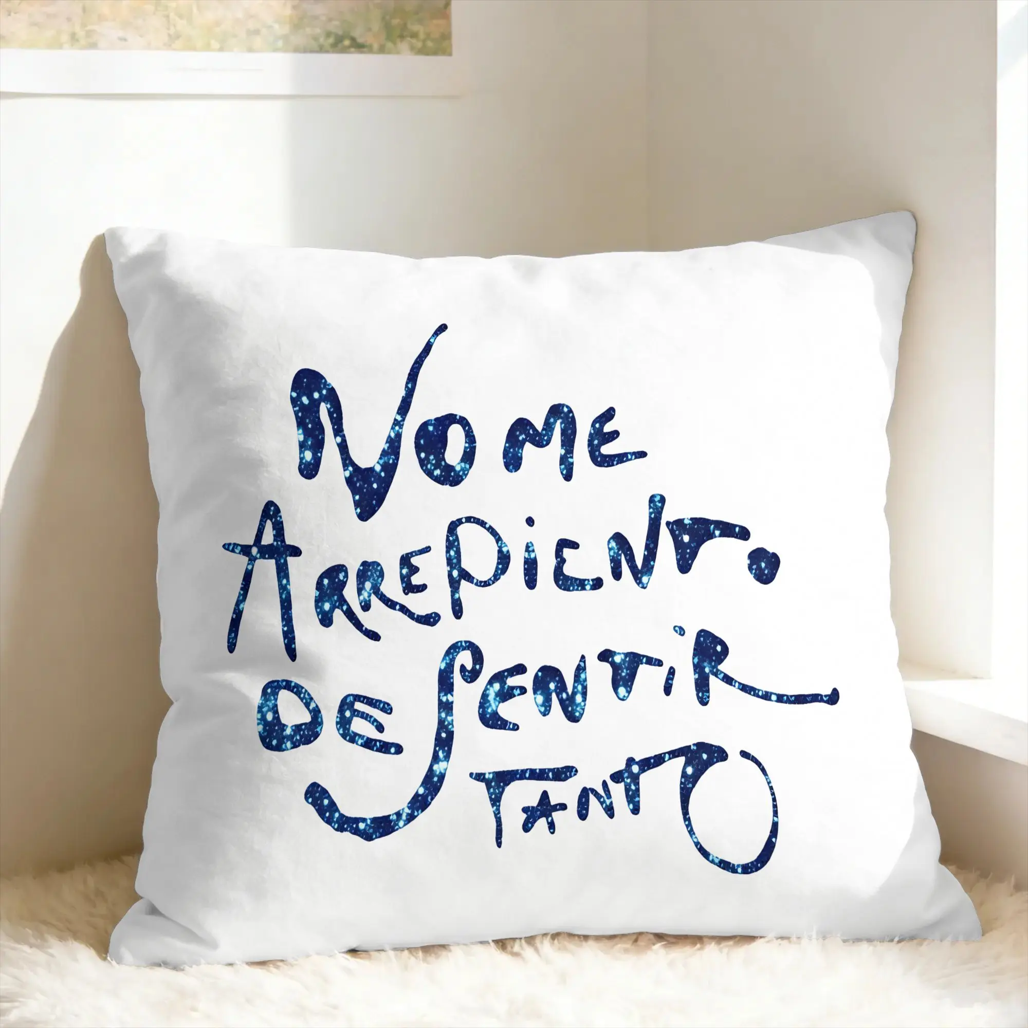 No Me Arrepiento De Sentir Tanto Karols G Pillow Case  Funny Pillow Cover Comfy Pillowcases For Living Room Chair