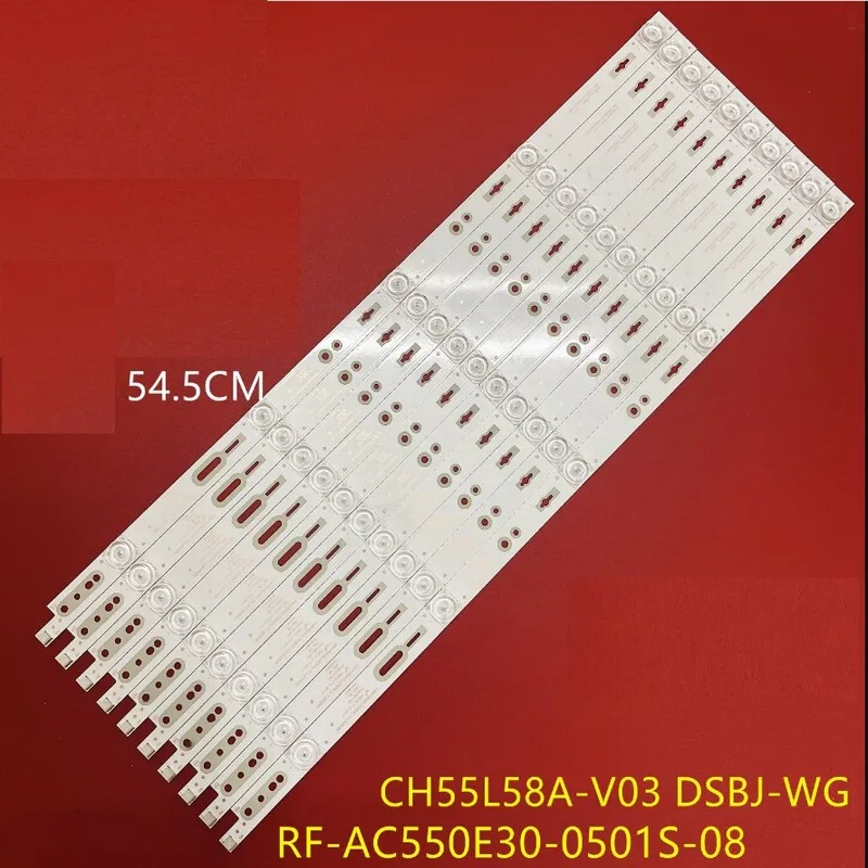 

544mm LED Backlight strip 5LED for RF-AC550E30-0501S-08 CH55L58A DSBJ-WG 850148047 For 55Q3T 55Q5N 55D3C 55G6 55Q37 C550U15