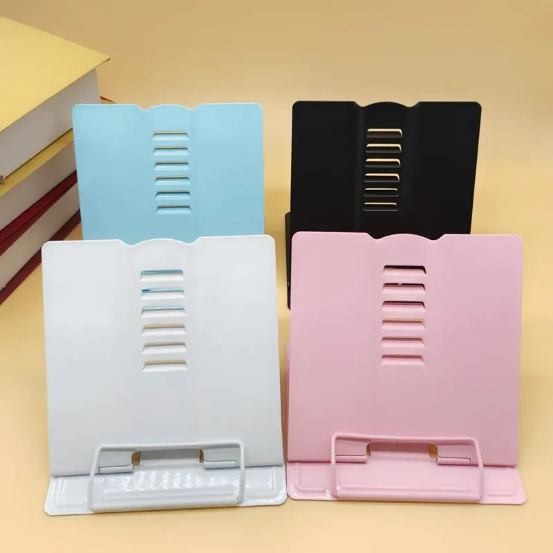 2023 Adjustable Portable Metal Adjust Reading Book Holder Support Document Shelf Bookstand Tablet Music Score Recipe Stand