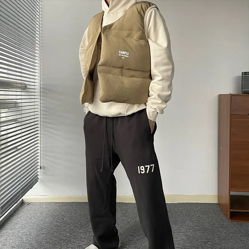 

Kanye West осень-зима Thiened хлопковый жилет однотонный двусторонний костюм High Street Sle American Faion Jaet пальто
