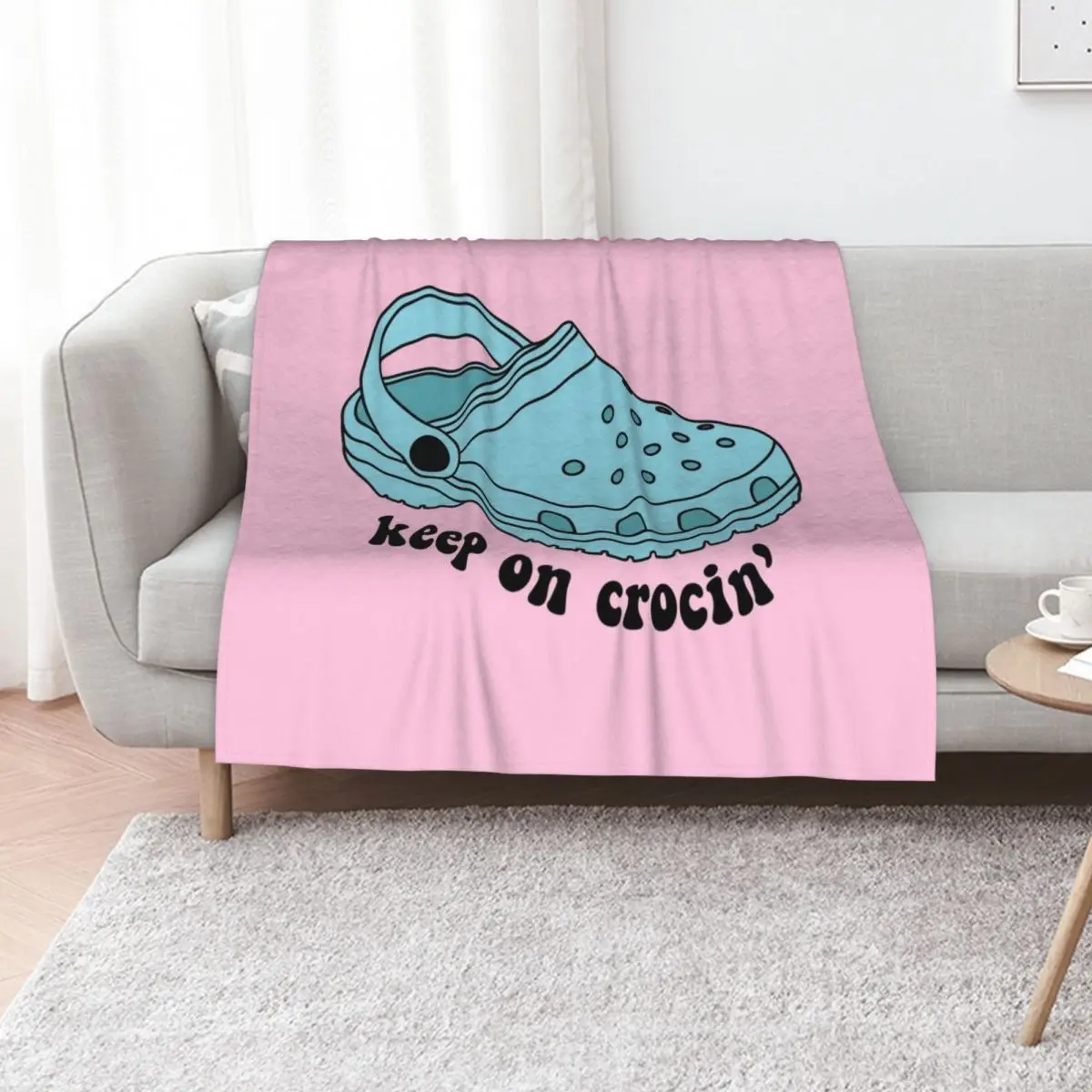 Keep On Crocin' Throw Blanket sofa bed Blankets For Sofas funny gift Thermal Sofa Quilt Luxury Thicken Blankets