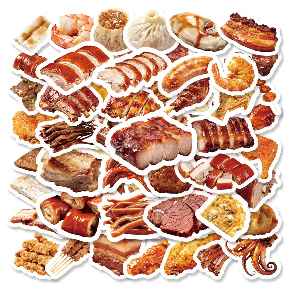 120 Pcs Food Stickers High-Aesthetic Creative Graffiti Popular Waterproof Decals for Wall Decor DIY Crafts Giajar Sticker Store