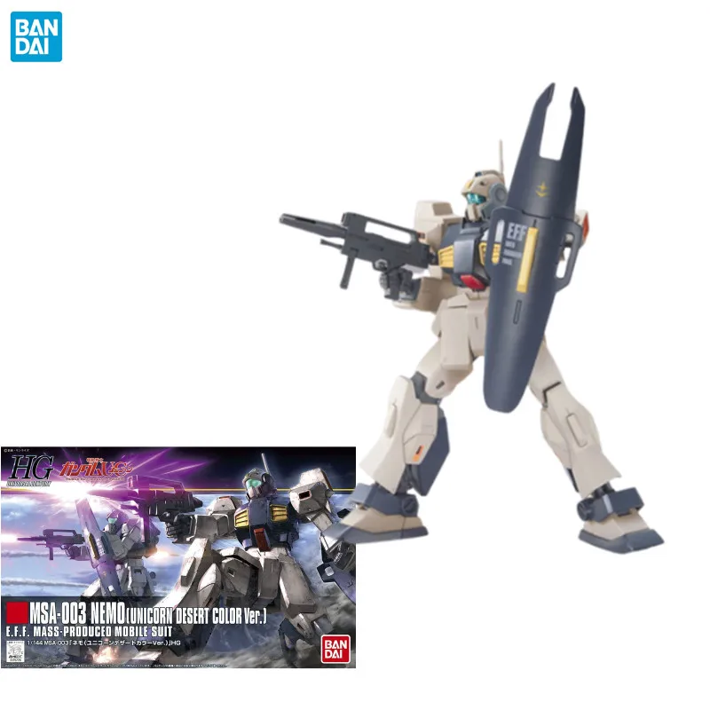 

Bandai Genuine Gundam Model Kit Anime HGUC 1/144 MSA-003 Nemo UNICORN DESERT COLOR Ver. Action Figure Assemble Toys for Children