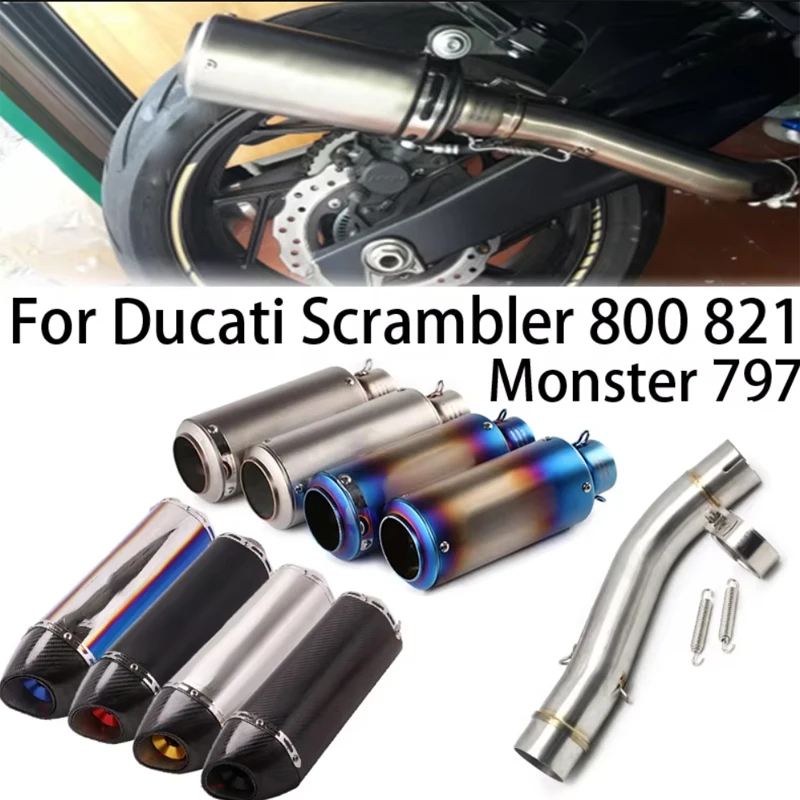 Silencieux de tuyau de liaison intermédiaire pour moto, tube allergique, DB Killer, DucSauScramJeff 800 821 Classic Monster 797