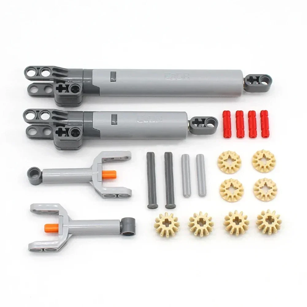 MOC Building Block Hydraulic Linear Actuator Kit for Tech Projects  Push Rod Dynamic Telescopic Rod 61927 92639 40918 Fit Leduo