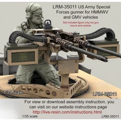 1/35 수지 피규어 도색되지 않은 모델 키트, 미국 육군 특수 부대 포수(1인) 조립되지 않은 도색되지 않은 GK, 1252T