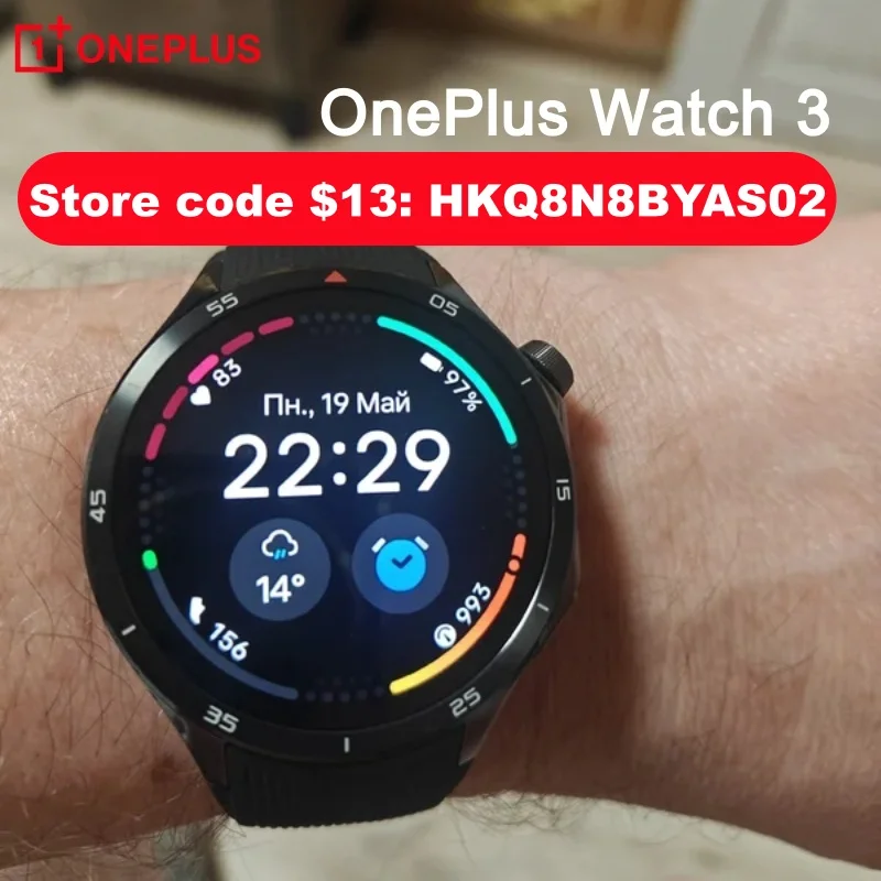 �y�Z�[�����z100%�V�i �O���[�o���� OnePlus Watch 3 �X�}�[�g�E�H�b�` 1.5�C���` AMOLED 32GB Snapdragon W5 Google Wear OS���� GPS NFC IP68 5ATM