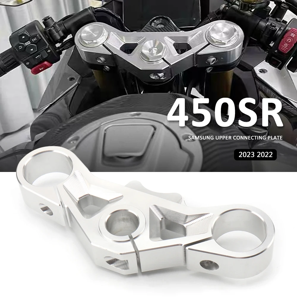 Motorcycle CNC Aluminum Upper Handlebar Connection Plate Intermediate Column Fixed Thickened For CFMOTO 450SR 450 SR 2022 2023