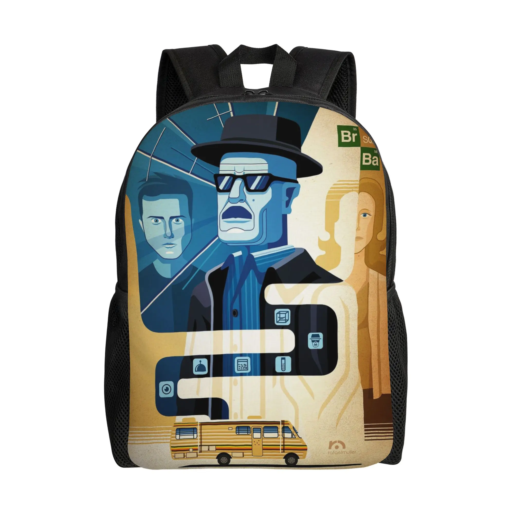 

Breaking Bad Backpack for Men Women Teenage High School Work Daypack Walter White Skyler Jesse College Canvas Bags Gift