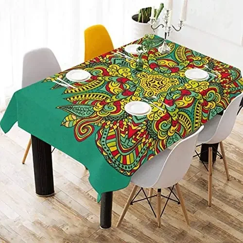 Mandala Round Flower Tablecloth Holiday Party Decoration