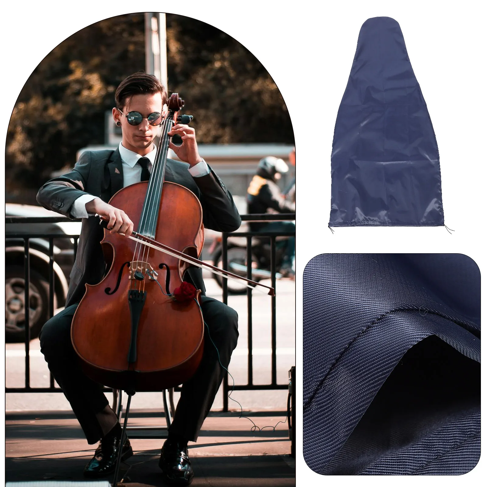 

Cello Cover Silk Anti-scratch Dust Protector for Cello Instrument Home Use Musical Instrument Cover Musical Accessories