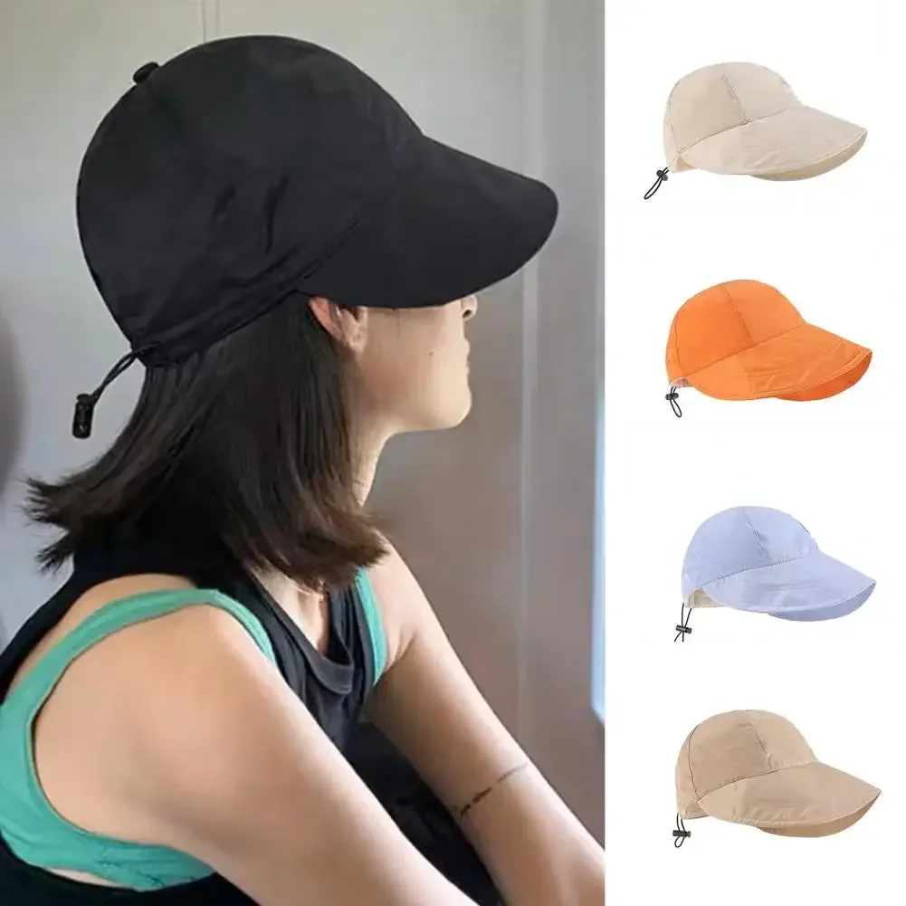 Sun Hat Stylish Breathable Quickdrying Folding Female Sun Hat Decoration Outdoor Use Sun Visor  Summer