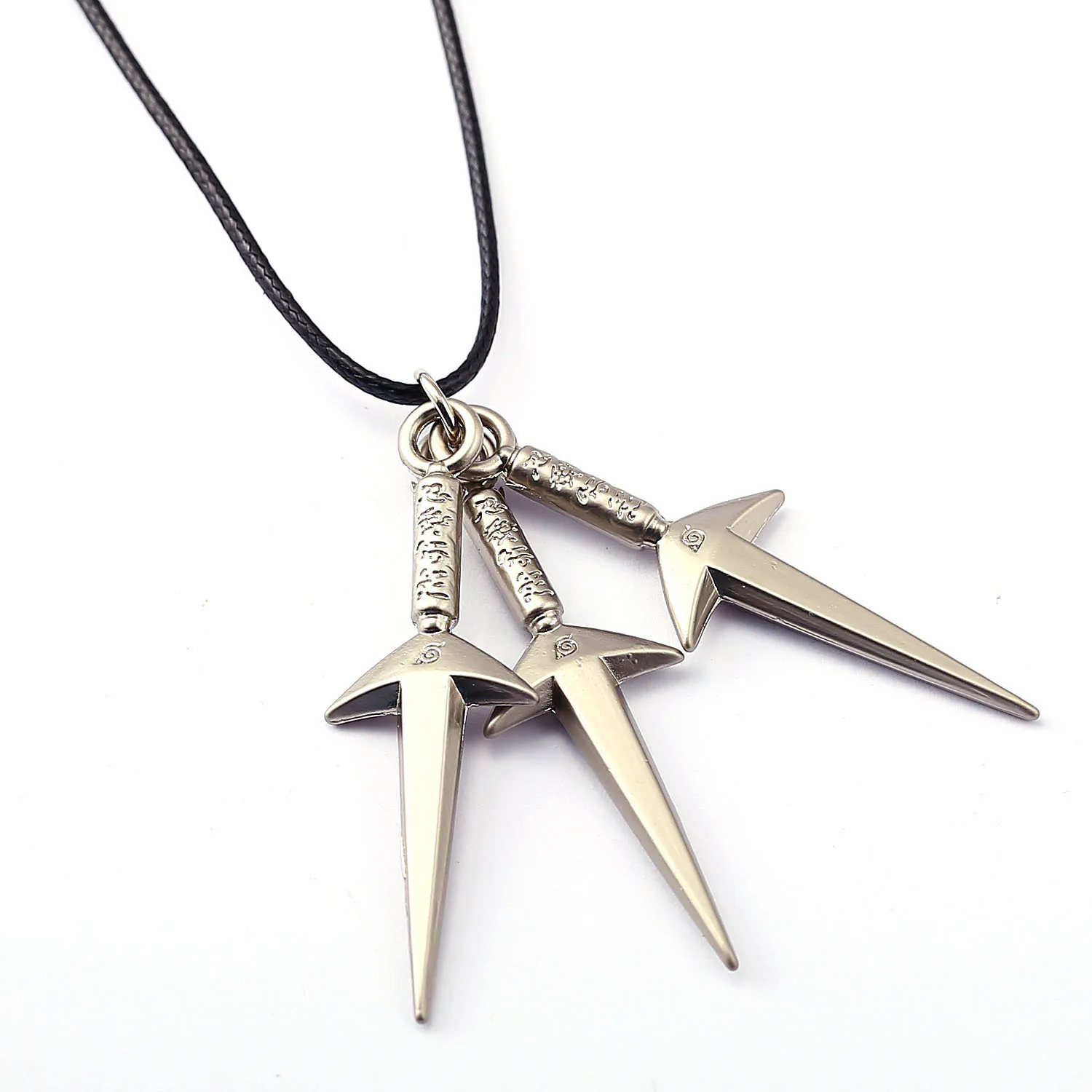 Cute Choker Necklace 3 Kunai Pendants Gift Anime Hatake Kakashi Uchiha Itachi Sasuke Gaara Accessories Figure Cosplay Toys