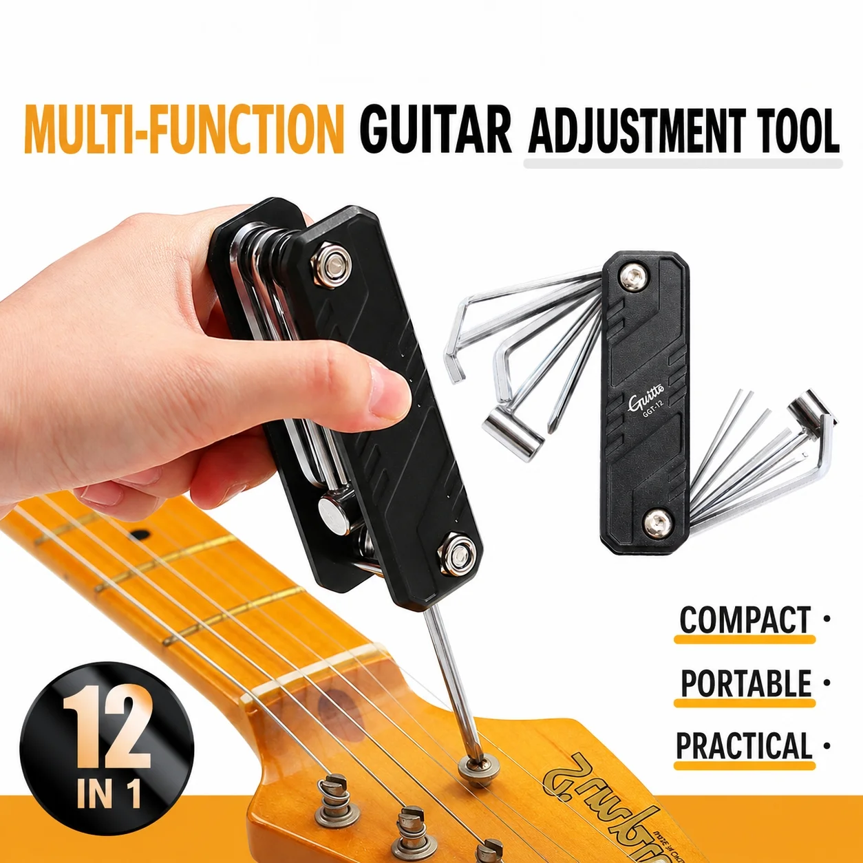 

Guitar Truss Rod Wrench Set Multifunction Hex Wrench Tool for Acoustic Electric Guitar Bass Setup Repair Maintenance