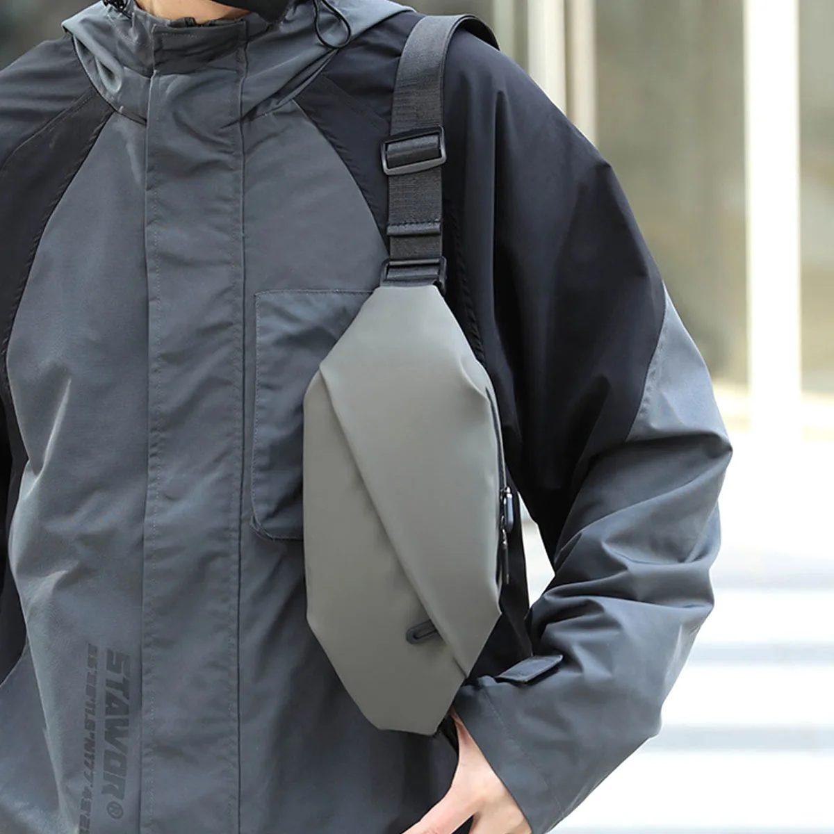 Men Minimalist Outdoor Sports Running Jogging Waist Bag Man Commute Waterproof Fanny Pack Stylish Cross Body Belt Bag Waist Bags 2