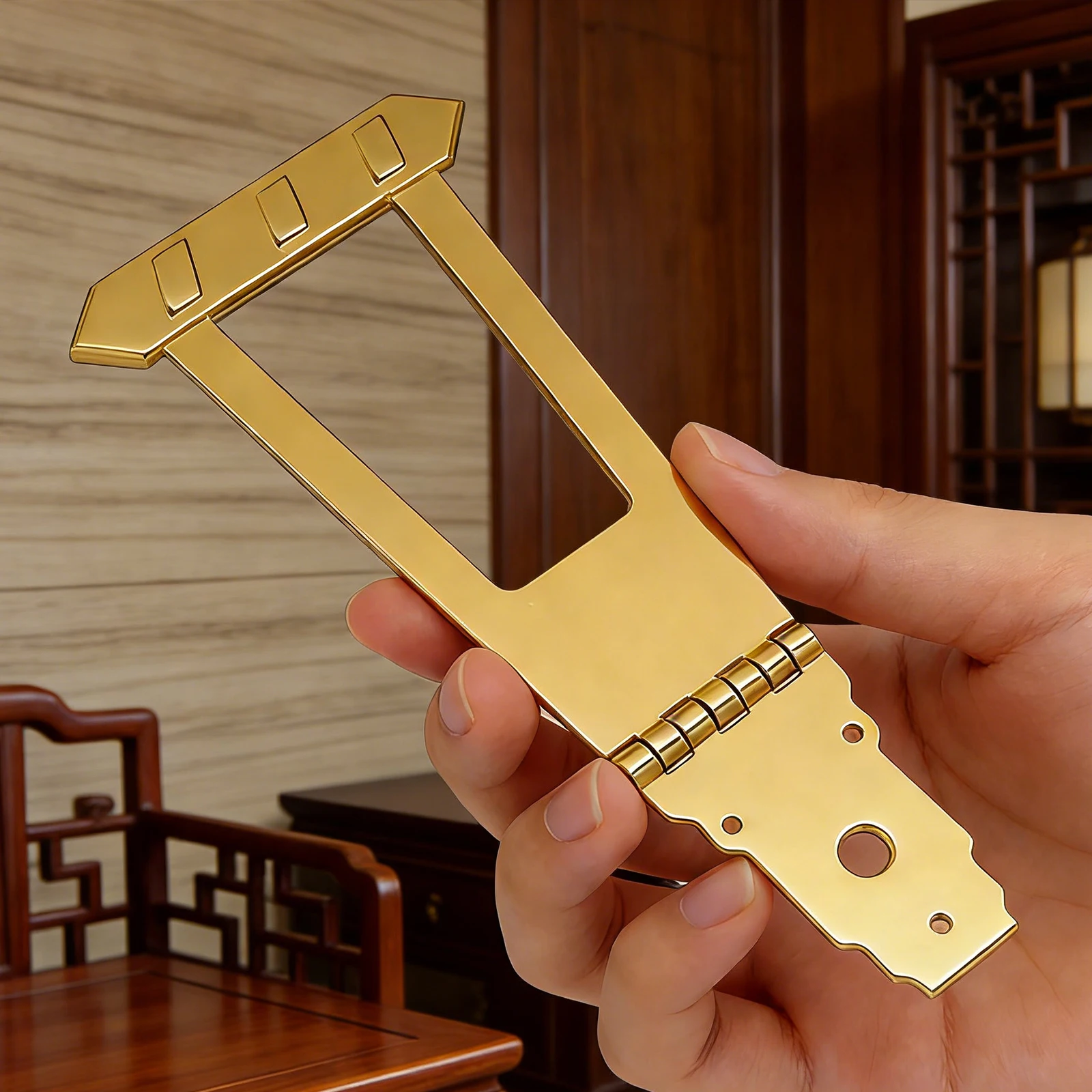 

6 String Jazz Guitar Bridge Tailpiece Metal Replacement Bridge Tailpiece Easy To Install for Jazz Archtop Guitars Accessories