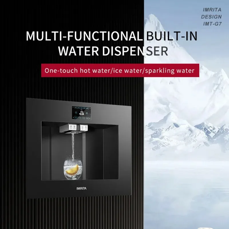 Kitchen Sparkling Water Dispenser Built-in Wall Recessed Drinking Hot Cold Water Dispenser With Sparkling