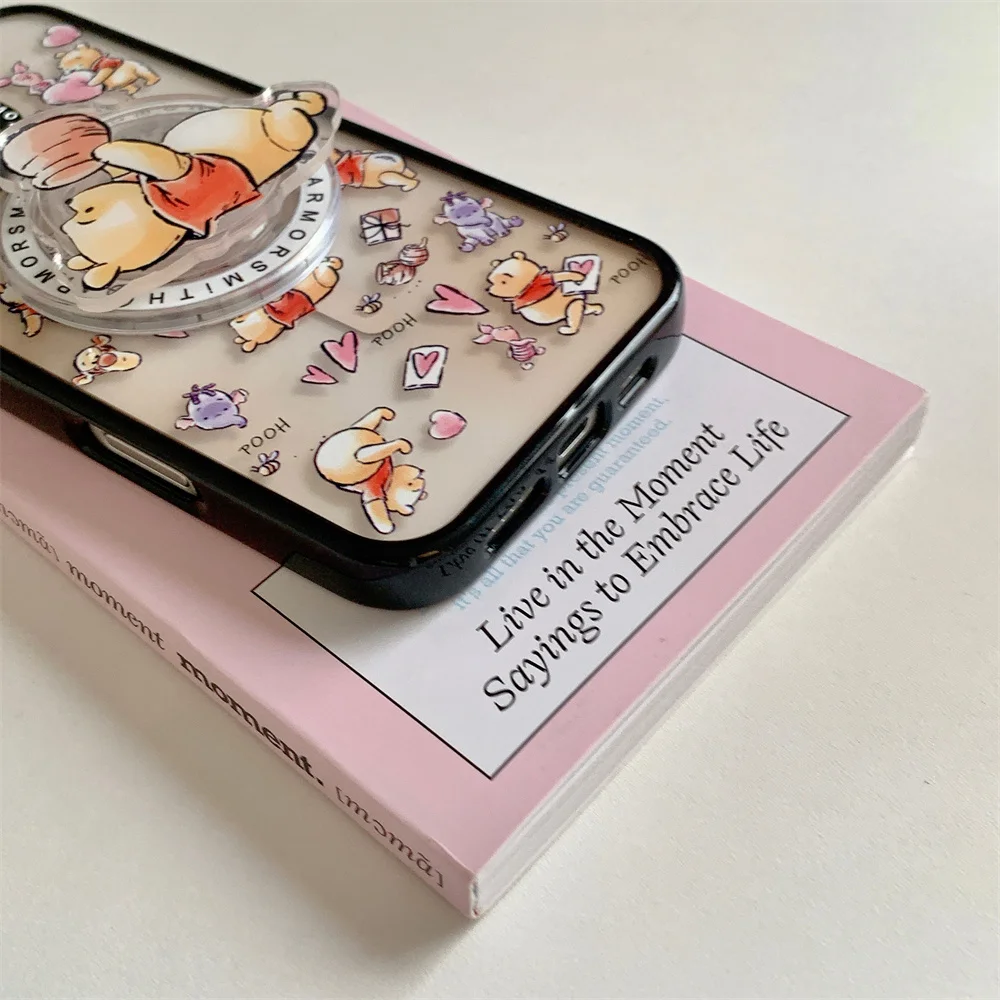 Nowe, urocze etui na telefon z motywem kreskówkowym, niedźwiedź na sztycach z magnetycznym uchwytem Magsafe do iPhone'a 16 15 14 13 Pro Max, pokrowiec ochronny. — zdjęcie produktu 6