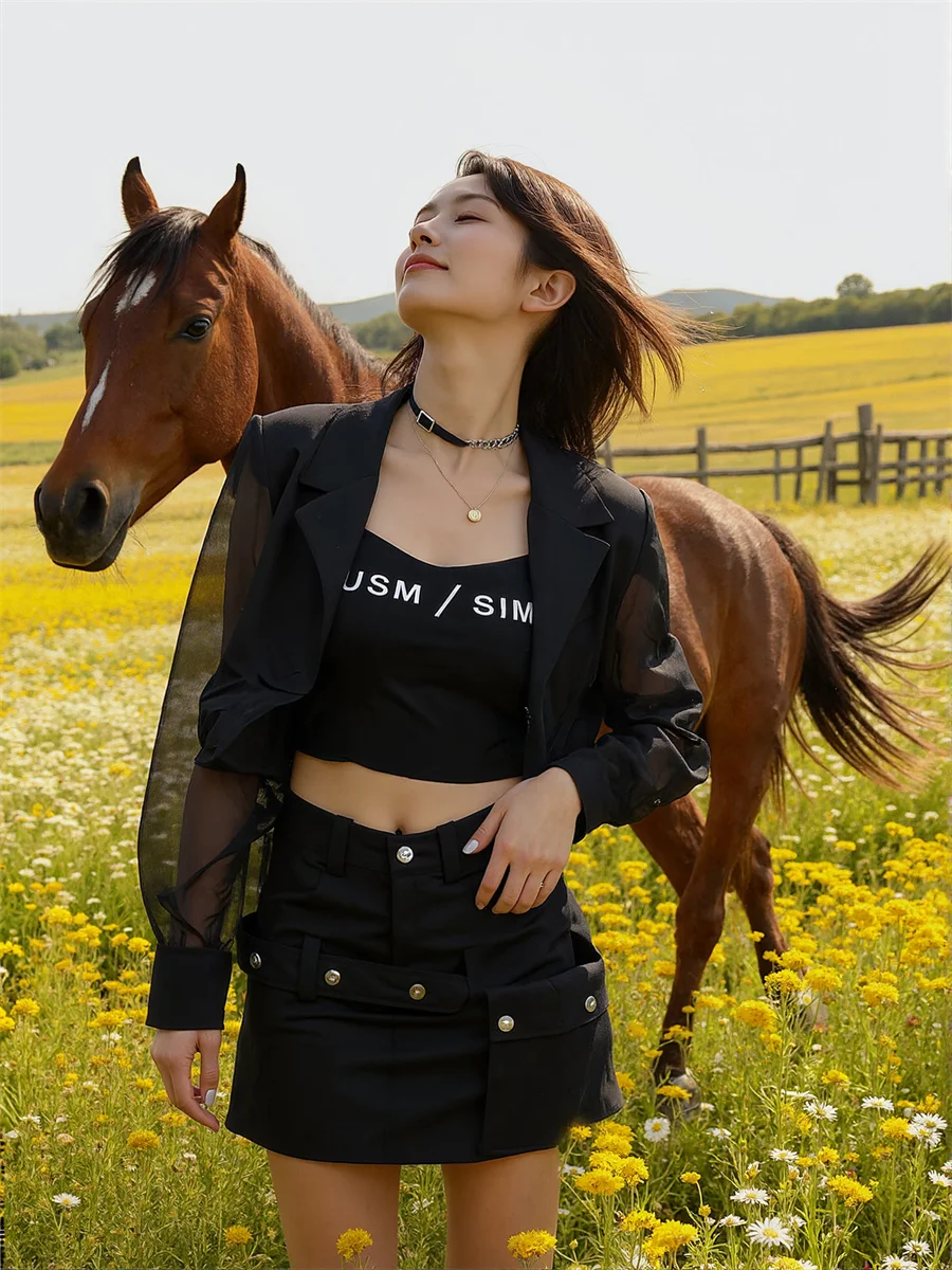 Sonnenschutz, verkürzte, durchsichtige Blazer mit Rückenschlitz, elegante Damenkleidung für Damen, Beflockung, schmeichelhafter Kaschmir, empfindliches Pendeln