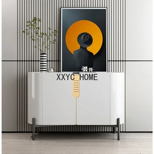 이탈리아 스타일의 가벼운 럭셔리 입구 캐비닛 거실 스톤 플레이트 사이드 보드 캐비닛 홈 벽 로커 크리 에이 티브 캐비닛