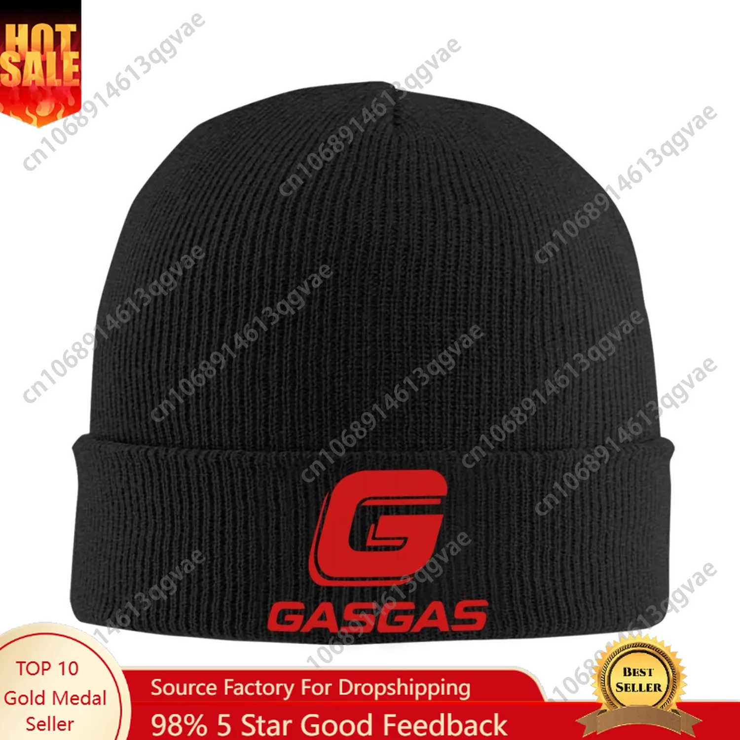 

GasGas Enduro Motorcycle Beanie Hats Bonnet Hats Unisex Adult Retro Hippie Skullies Beanies Autumn Custom Head Wrap Caps