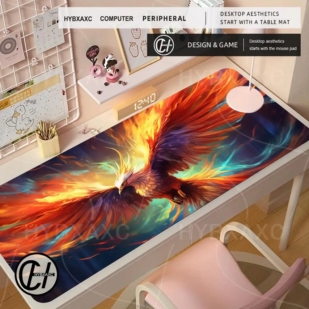

Коврик для мыши Phoenix, милый HD настольный коврик, расширенные коврики для игровой клавиатуры, большой коврик для геймерской клавиатуры 90x40 см XXL