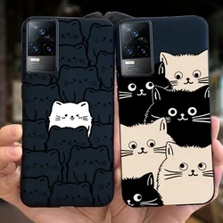For Vivo V21e Case Vivo V21E 4G V 21E V2061 Lovely Cartoon Candy Color Soft Silicone TPU Phone Back Cover