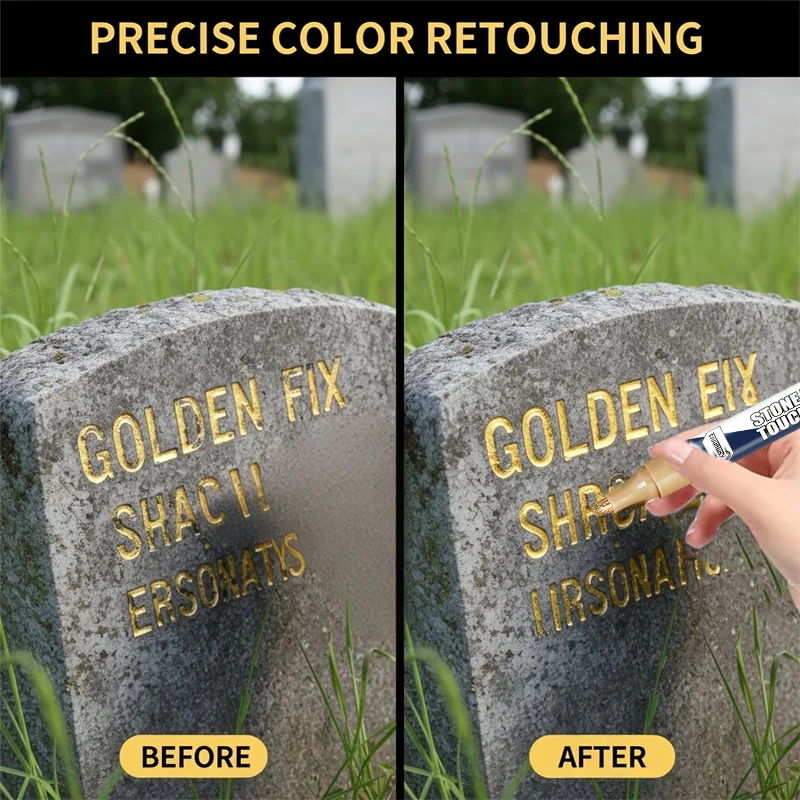 Outdoor Tombstone Coloring Pen, Sun Resistant Durable Handwriting for Inscription Refurbish