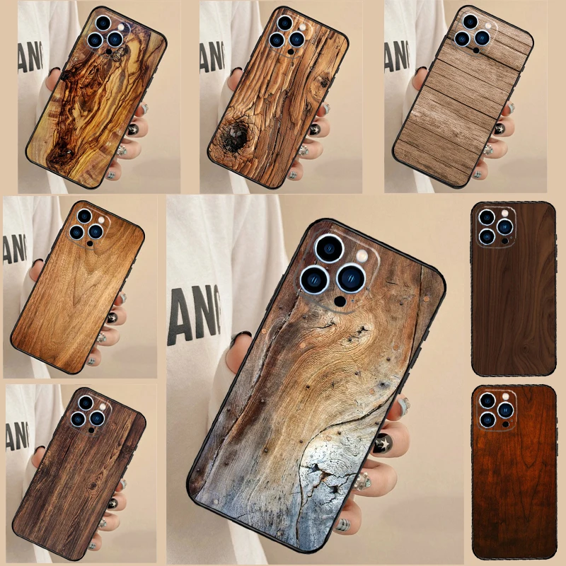 Oak Wood Texture Pattern Phone Case For iPhone 16 15 14 13 12 11 Pro Max XS X XR 7 8 Plus 12 13 Mini Back Cover