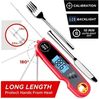 New Portable Folding Waterproof Meat Thermometer Digital Food Thermometer for Kitchen Outdoor Cooking BBQ Grill