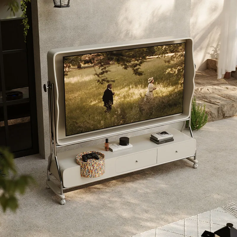 TV bracket Small apartment French living room Solid wood medium antique removable TV cabinet