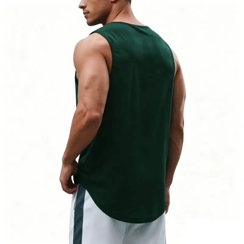 Summer Men's Gym Tank Top Fitness Training Clothing Quick-drying Loose Bodybuilding Sleeveless Shirt Men Fashion Basketball Vest