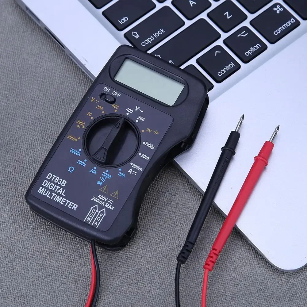 DT83B Portable Digital Multimeter 1999 Counts Mini Pocket Ammeter Voltmeter Current Voltage Ohm Meter Battery Capacity Tester