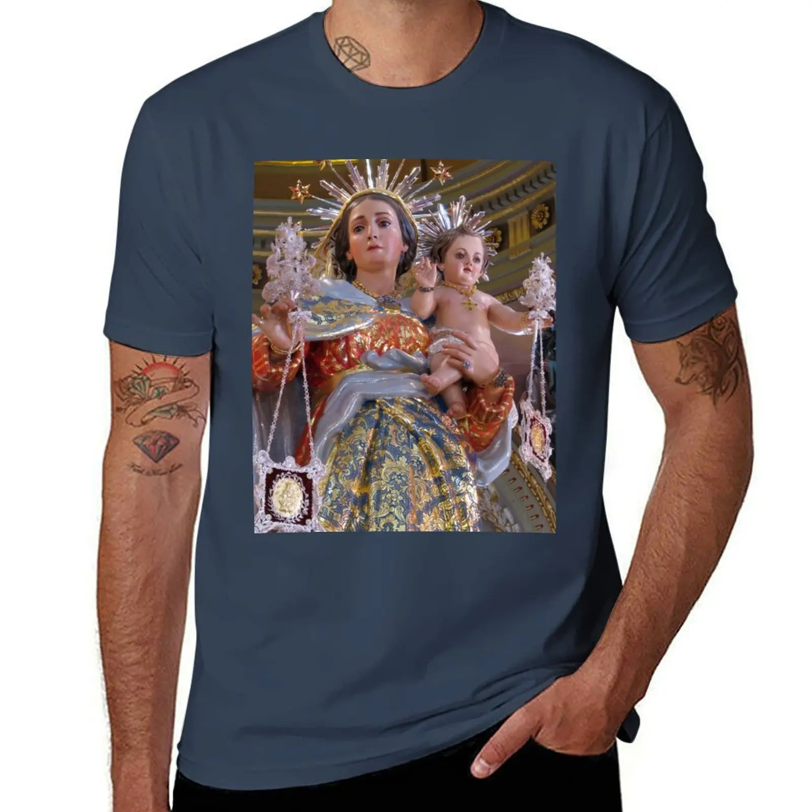 Our Mount Lady of Carmel T-Shirt Athletic Quick Dry T-Shirt for Men