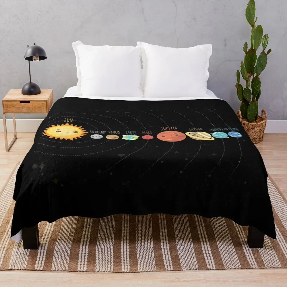 

Solar System Planets_09 Throw Blanket Men's Soft Warm Throw Blanket for Couch
