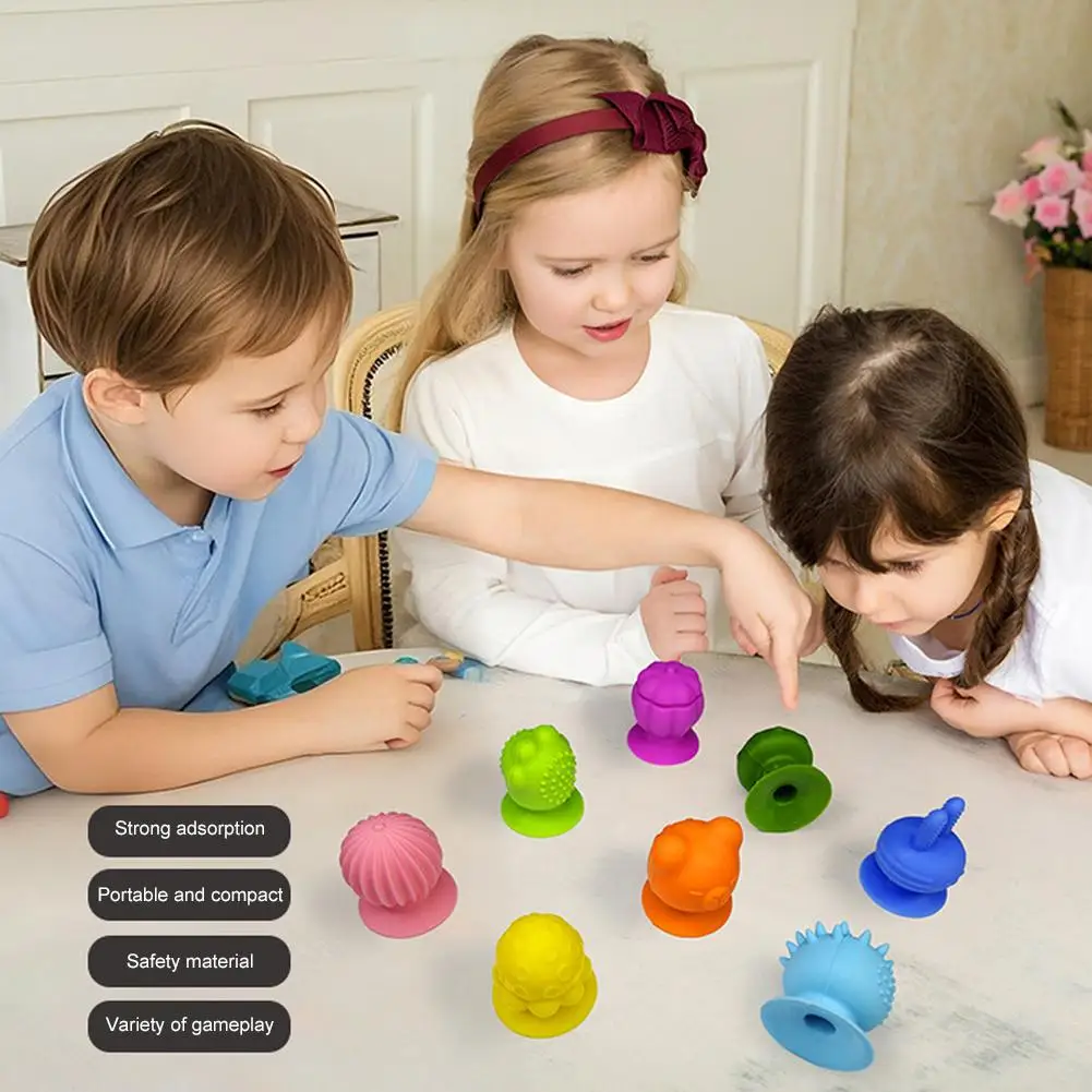 Ventosa de silicona Pop It Fidget juguete sensorial Popper para ansiedad alivio del estrés TDAH herramienta de autismo para niños y adultos