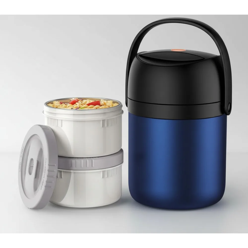 

54oz Insulated Food Jar, 6H Hot/Cold Retention, Leak-Proof Stackable Lunch Box for Adults