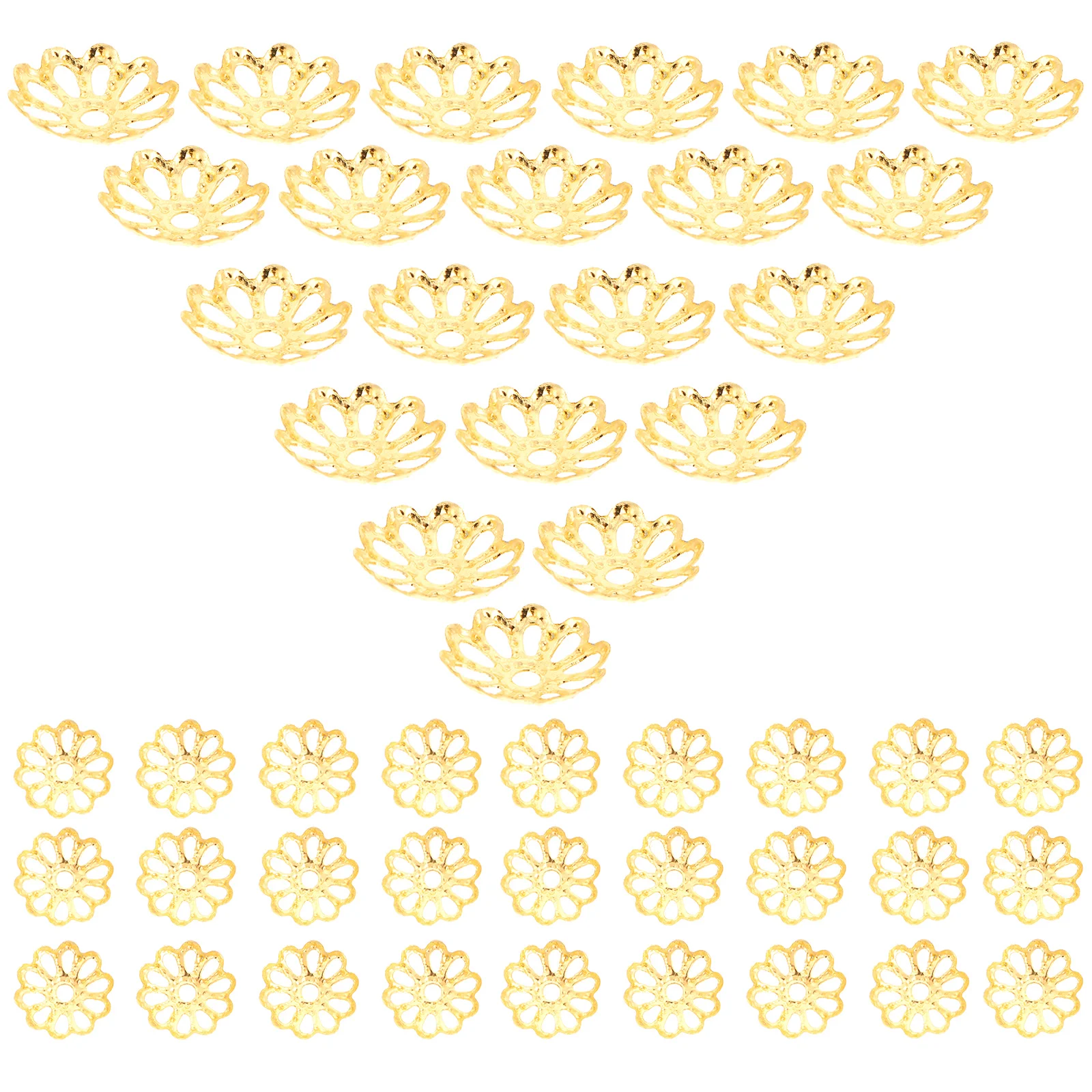 

1200pcs Metal Flower Shaped Bead Jewelry Making Diy Necklace Bracelet Accessories Spacer Beads Caps For Crafts Bead End Caps