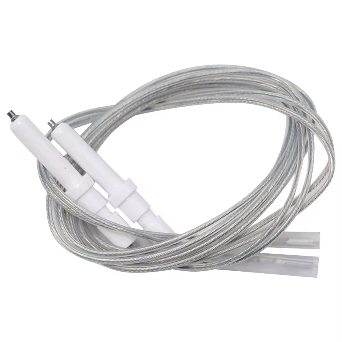 2Pc Gas Cooker Range Stove Spare Parts Igniter Electrode Spark Plug 900mm Ignition Wire Cooker Ignition Pin Ceramic Height 35mm