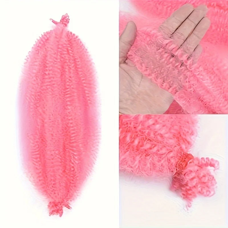 1 pz 24 pollici Crochet Hair Caterpillar parrucca trecce belle e alla moda per le donne parrucca sintetica marrone rosa parrucca sintetica