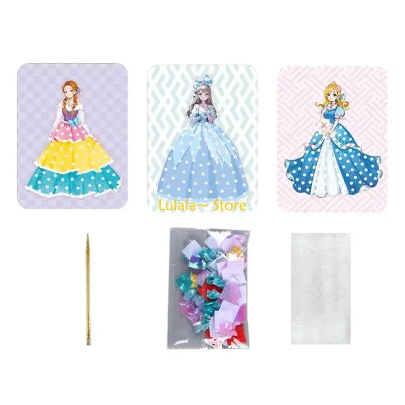 

Y4QA Educational Princess Dress Up Craft Box Improve Aesthetic Conception Toy