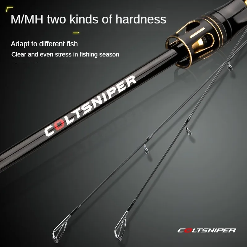 2024 Lure Fishing Rod M/MH Double Rod Tip Carbon Ultra Light and Super Hard Long Throw Sea Fishing Rod Lure 4g-32g 2.1m 2.4m