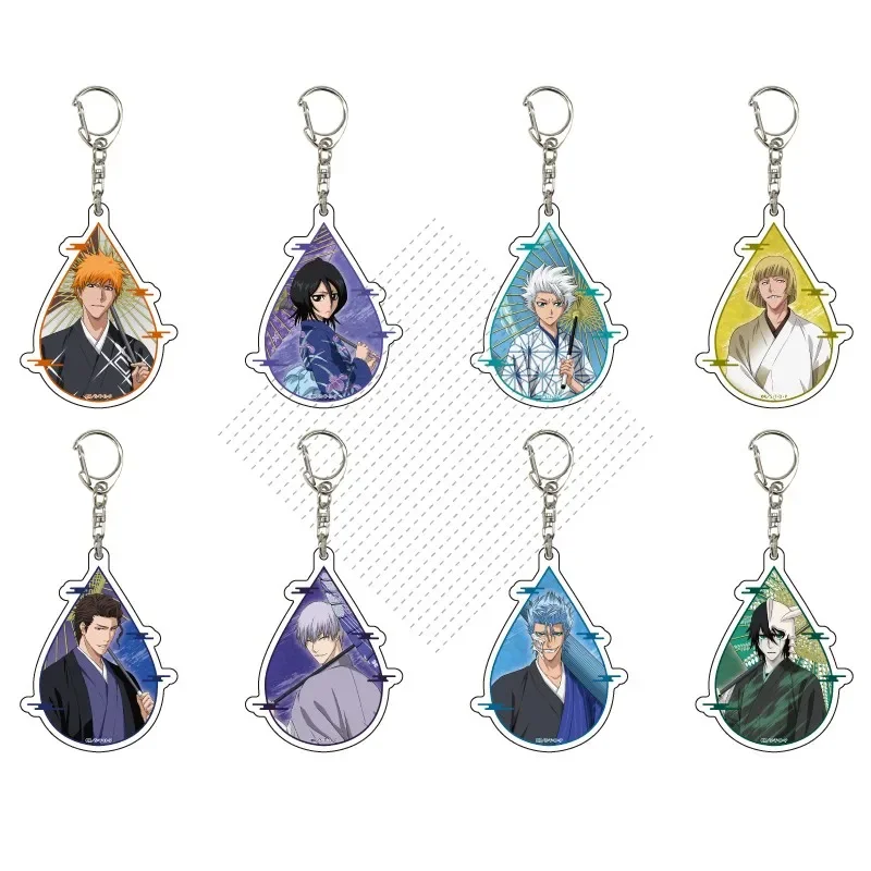 Game Kuchiki Rukia Inoue Orihime Grimmjow Jaegerjaquez Uryuu Kurosaki Ichigo Keychain Anime Acrylic Keyring Pendant Doll Gift