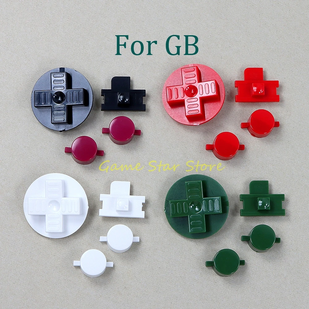30sets Plastic Button Set For GB A B Key D-Pad Buttons For GameBoy Classic Replacement Parts