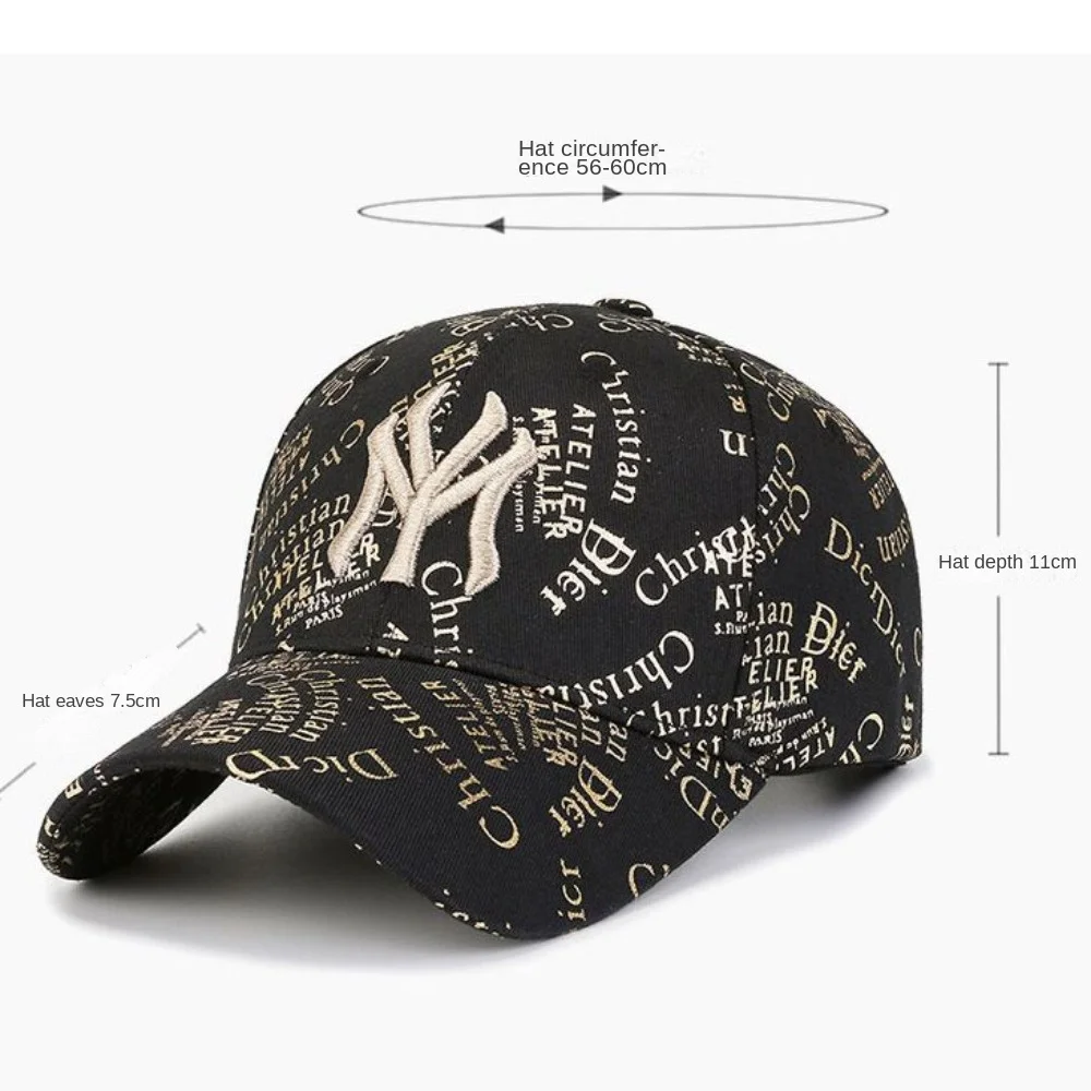 YM Embroidery Couple Baseball Cap Anti-uv Outdoor Sunscreen Hat Adjustable Trucker Cap Peaked Cap Snapback Hat