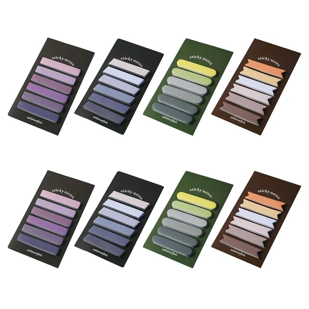 8 مجموعات مذكرة ملاحظات دفاتر الملاحظات ذاتية اللصق ملصقات رسائل لطيفة لتنظيم العمل والدراسة المحمولة حجم صغير لا تؤذي الحواف #6