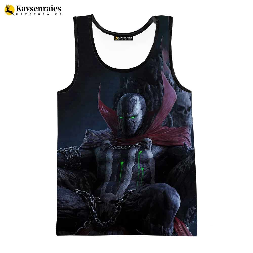 2023 Hot Sale Anime Spawn 3D Printed Tank Tops Men Summer Fashion Casual Sleeveless Shirts Harajuku Streetwear Oversized Tops