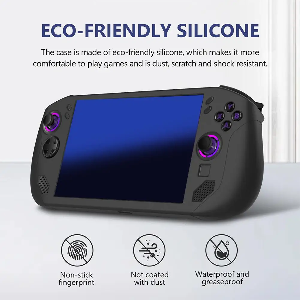 Silicone Shockproof Cover for Lenovo Legion Go S, TPU Full Protective Case Anti-Scratch Sweat-proof Game Console Shell