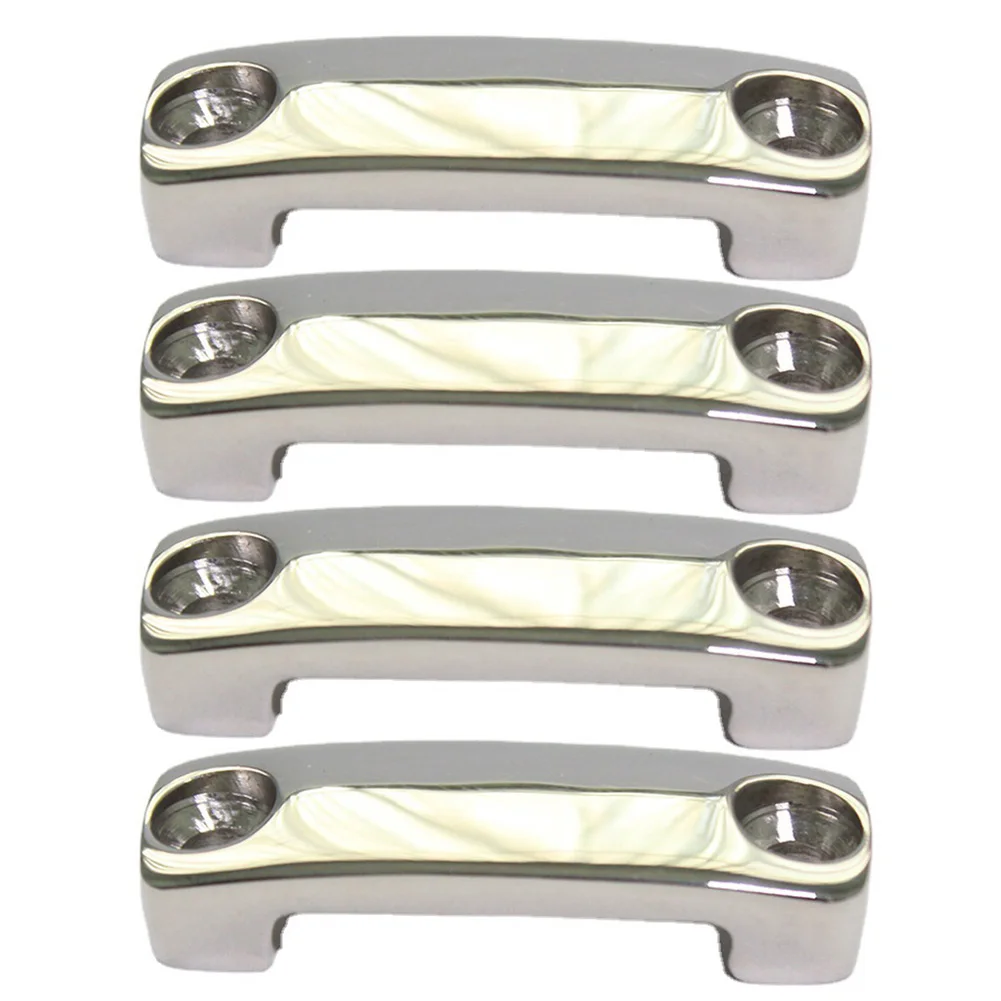 Marine Grade 316 Stainless Steel Strap Pad Eyes 4pcs for Yacht and Kayak Connection Outdoor Durability Guaranteed