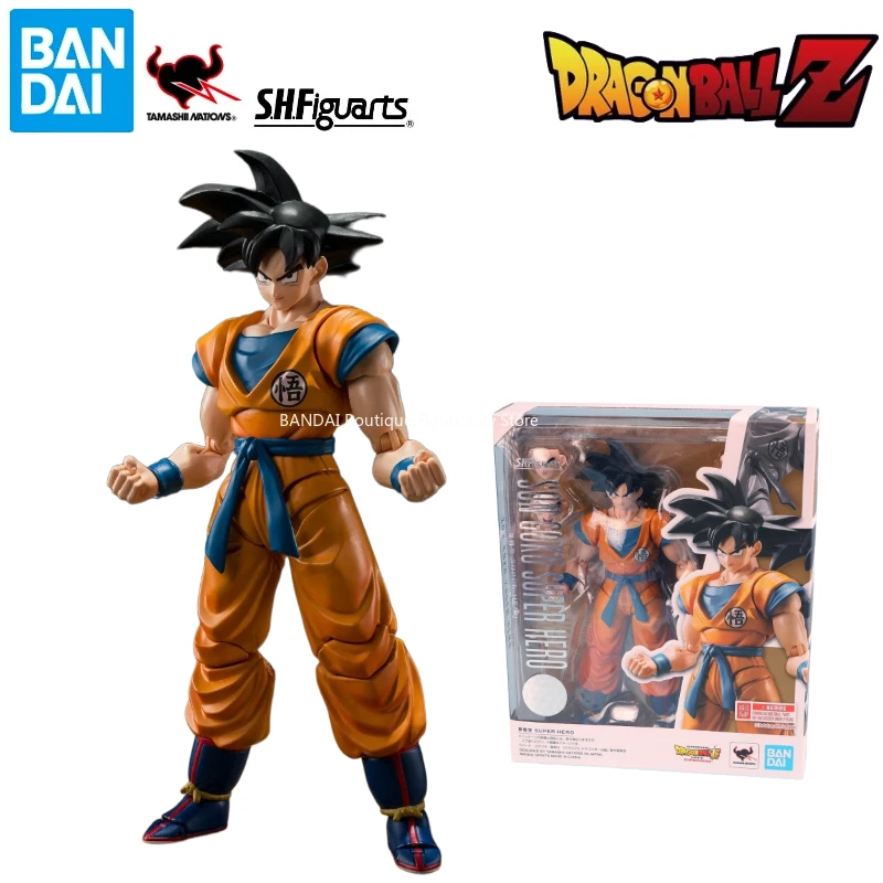 

In Stock, Genuine, Brand New, Bandai SHF Dragon Ball Series, Sun Wukong SUPER HERO - Movable Figure Model Collection Gift